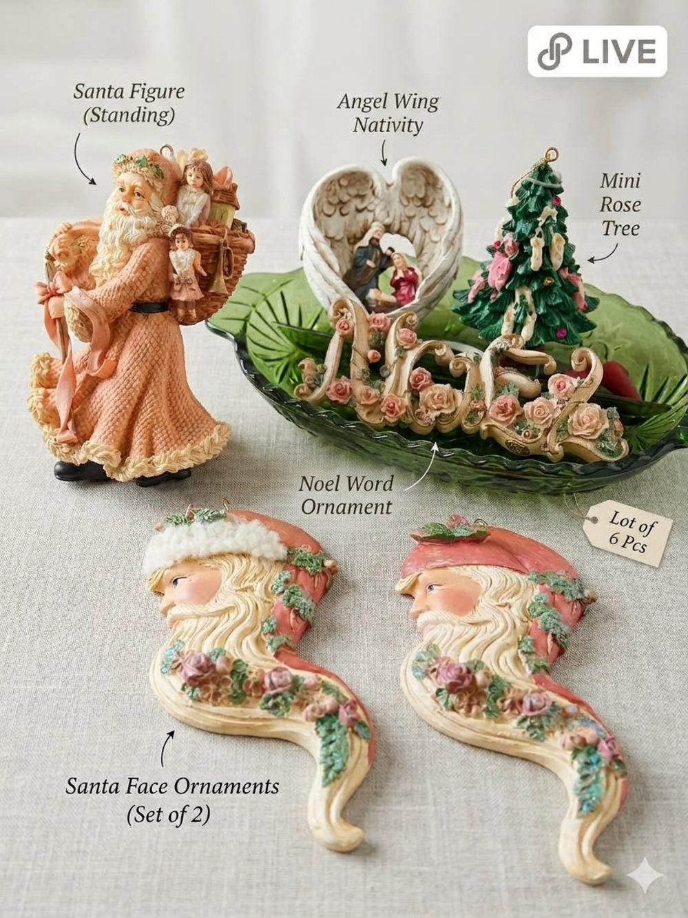 Vintage Victorian Christmas ornaments